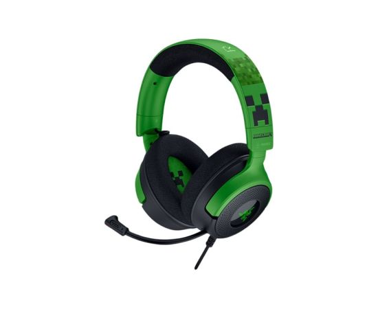 Razer Gaming Headset Kraken V4 X Wired Over-Ear Microphone Minecraft Edition Наушники