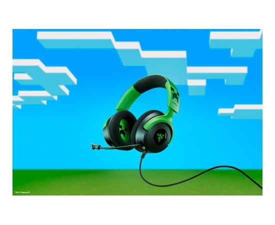 Razer Gaming Headset Kraken V4 X Wired Over-Ear Microphone Minecraft Edition Наушники
