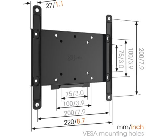 Vogels Wall mount MA2000-A1 Fixed 26-40 " Maximum weight (capacity) 30 kg Black TV un monitoru stiprinājumi, kronšteini