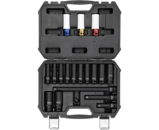 Uzgriežņu galviņu komplekts Yato YT-10566; 1/2''; 18 gab.