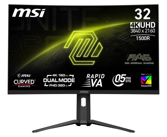 LCD Monitor MSI MAG 321CUPDF 31.5" Gaming/Curved/4K Panel VA 3840x2160 16:9 160 Hz 0.5 ms MAG321CUPDF