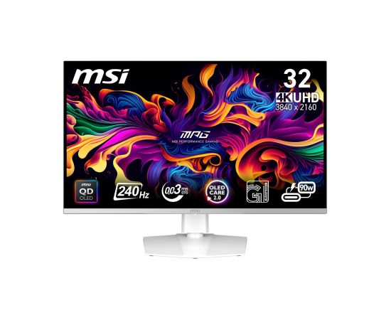 Monitor MSI MPG 321URXW QD-OLED 31.5" Gaming/4K Panel QD-OLED 16:9 240 Hz 0.03 ms MPG321URXWQD-OLED