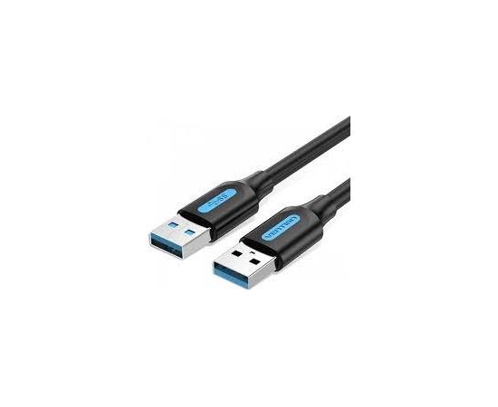 CABLE USB3.0 MALE TO MALE/0.5M BLACK CONBD VENTION Data USB kabeļi