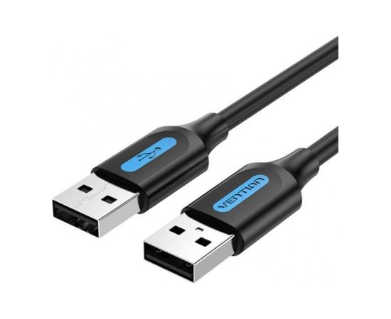 CABLE USB2.0 MALE TO MALE/1.5M BLACK COJBG VENTION Data USB kabeļi