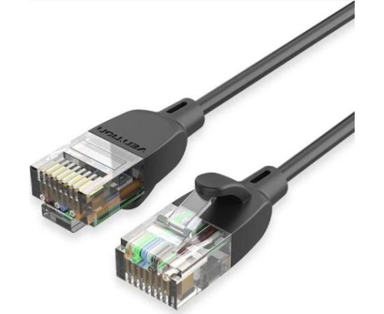 PATCH CABLE CAT.6A UTP/1.5M BLACK SLIM IBIBG VENTION