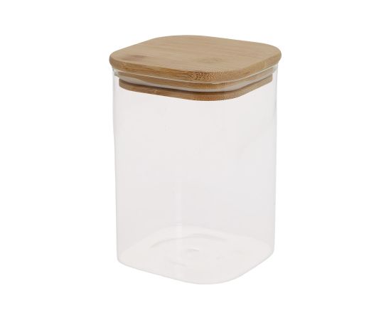 Glass jar JAR 10x10xH14cm 1100ml with bamboo lid