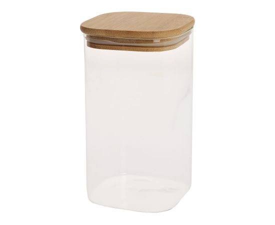 Glass jar JAR 10x10xH17,5cm 1400ml with bamboo lid