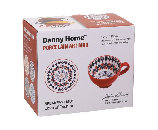 Mug SEREN H7,7cm 355ml, red/blue