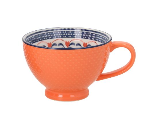 Mug SEREN H7,7cm 355ml, orange/blue