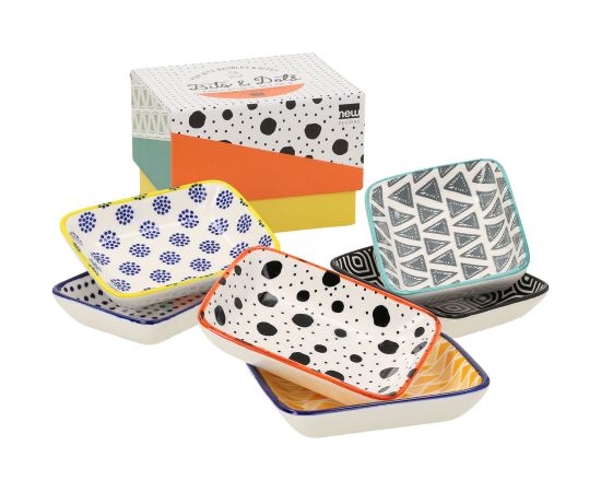 Bowls AIMII 6pcs D9,5xH2cm in a box, mix