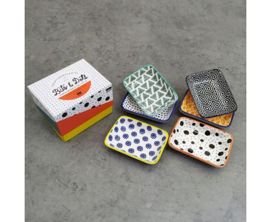Bowls AIMII 6pcs D9,5xH2cm in a box, mix