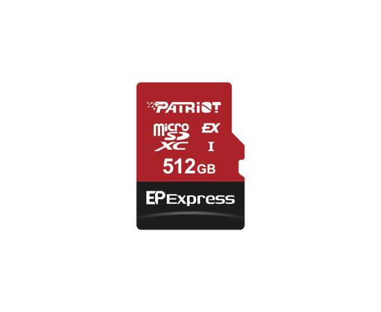 Patriot EP Micro SDXC Express 512GB 800/600 MB/s U3 Atmiņas kartes micro SD SDHC