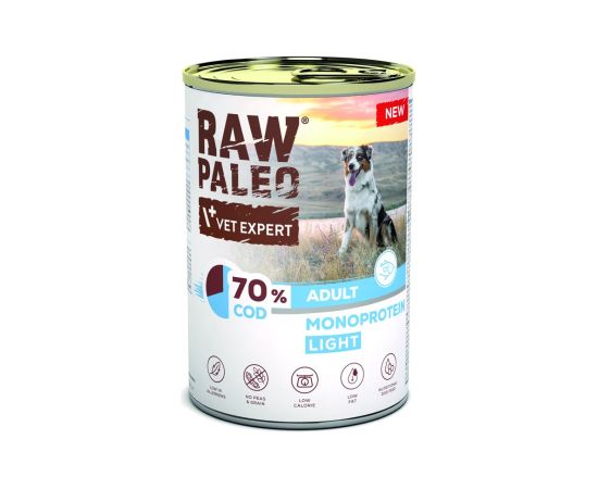 VetExpert Raw Paleo Dorsz/Cod Light Adult Can 400g