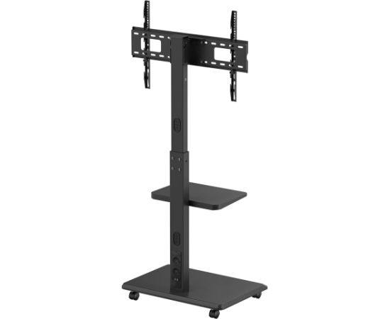 Ergo Office Stand / cart for TV Ergo-Office, max. load 50kg / 5kg shelf, max. VESA 600x400, built-in power strip, black, ER-304 B Крепления для телевизоров