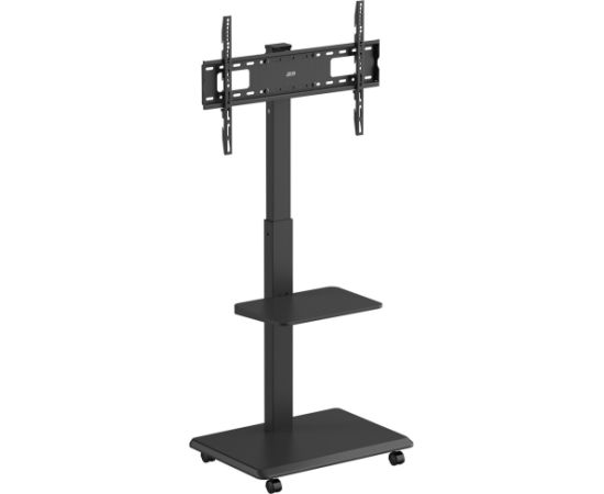 Ergo Office Stand / cart for TV Ergo-Office, max. load 50kg / 5kg shelf, max. VESA 600x400, built-in power strip, black, ER-304 B Крепления для телевизоров