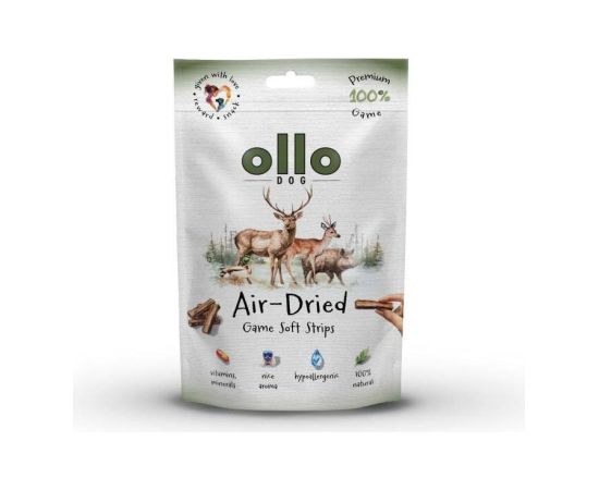 OLLO Air-Dried Game strips - dog treat - 80g