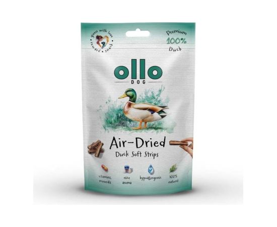 OLLO Air-Dried Duck strips - dog treat - 80g