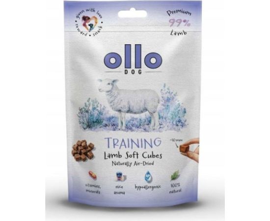 OLLO Air Dried Training Lamb Cubes - dog treat - 80g