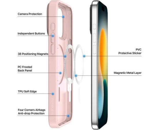 Case Dux Ducis Yind Apple iPhone 17 Pro pink Neoriģinālie Maciņi