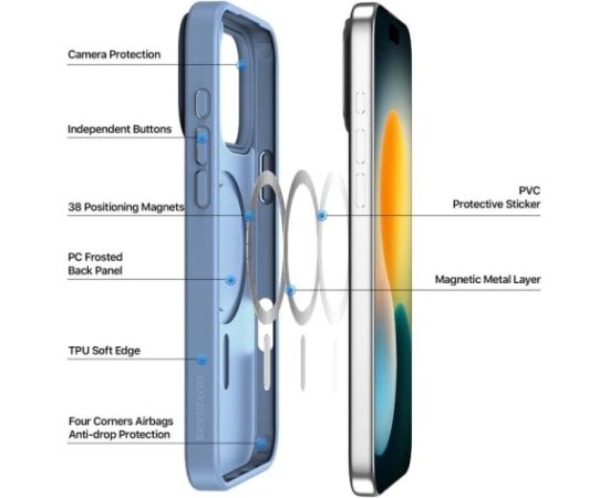 Case Dux Ducis Yind Apple iPhone 17 Pro blue Neoriģinālie Maciņi