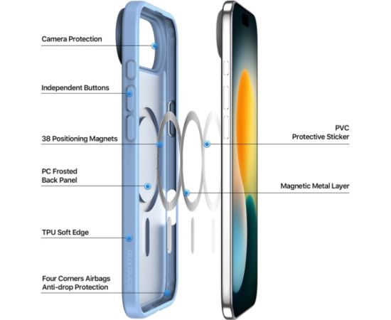 Case Dux Ducis Yind Apple iPhone Air blue Neoriģinālie Maciņi