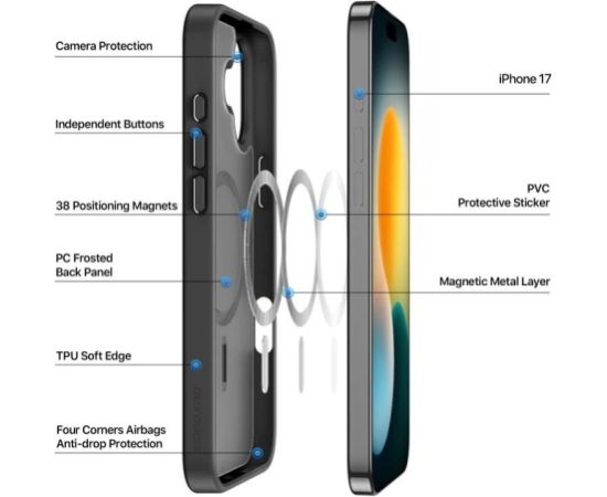 Case Dux Ducis Yind Apple iPhone 17 black Neoriģinālie Maciņi