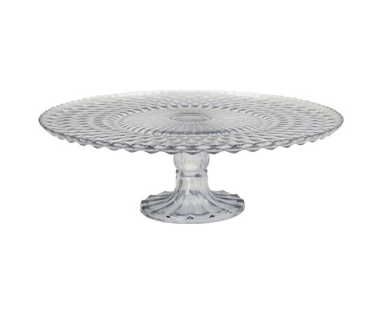 Glass platter CAKE PLATE D29xH9cm