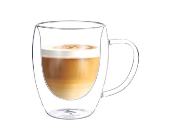 Mugs DOUBLE 2pcs 300ml glass with double wall