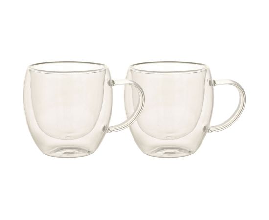 Mugs DOUBLE 2pcs 200ml glass with double wall