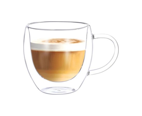 Mugs DOUBLE 2pcs 200ml glass with double wall