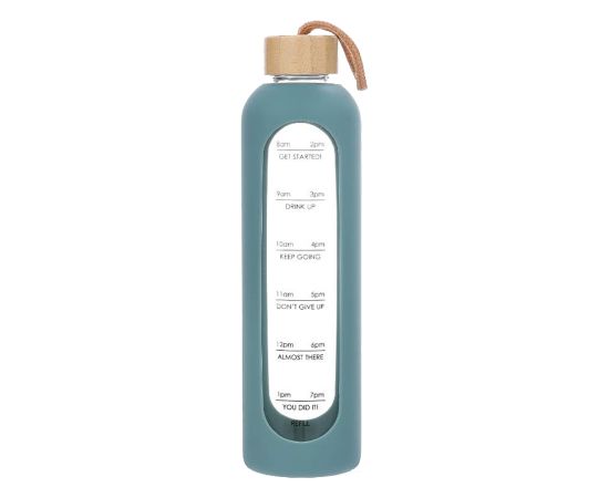 Drinking bottle GLASS H28cm 1L, glass, green