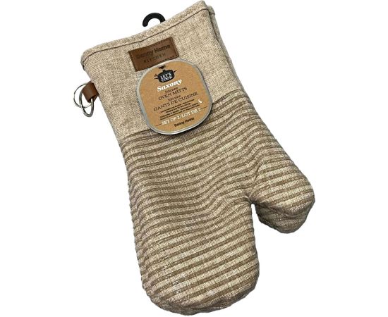 Oven gloves ANNELI 2pcs H31cm, brown