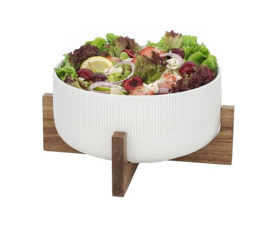 Bowl POLO D22,5xH10cm 2.7L white, with stand