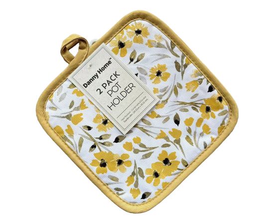 Pot cloths AIMAI 2pcs 20x20cm, yellow flower