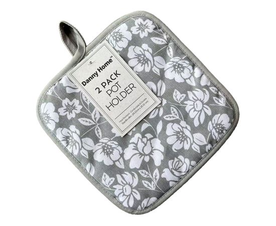 Pot cloths AIMAI 2pcs 20x20cm, grey flower
