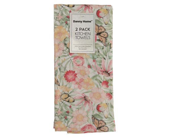 Kitchen towels AIMAI 2pcs 38,1xH63,5cm, floral