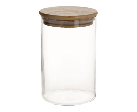 Glass jar JARA D8,3xH13cm 790ml with bamboo lid