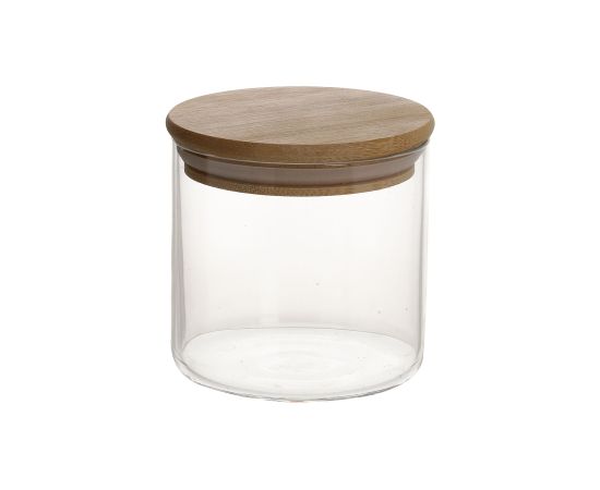 Glass jar JARA D8,3xH8cm 390ml with bamboo lid
