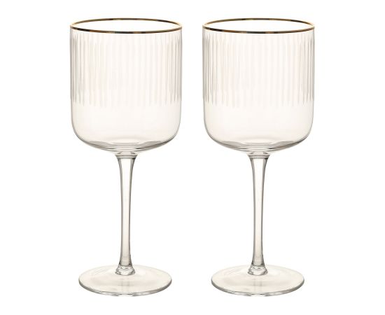 Wine glasses GOLD RIM 2pcs H19,7cm, 400ml
