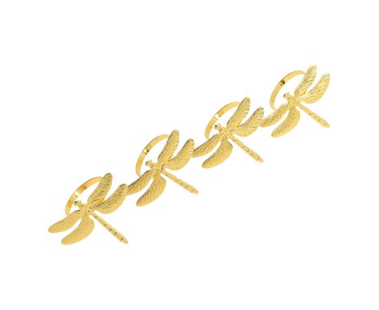 Napkin rings GLAMOR 4pcs, wedges