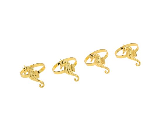 Napkin rings GLAMOR 4pcs, seahorse