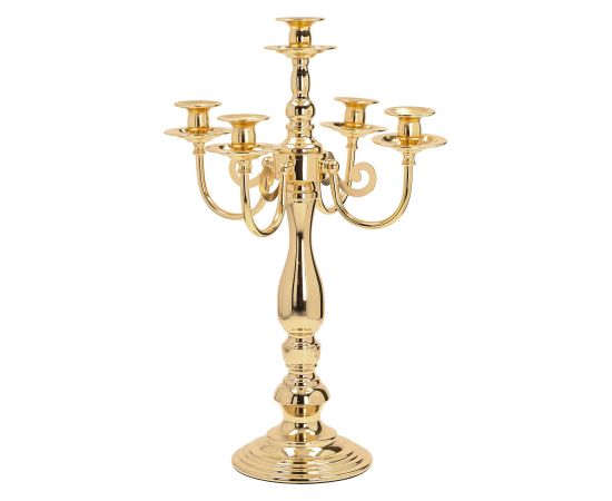 Candlestick LAUDRE 5 pcs D28xH49cm, gold
