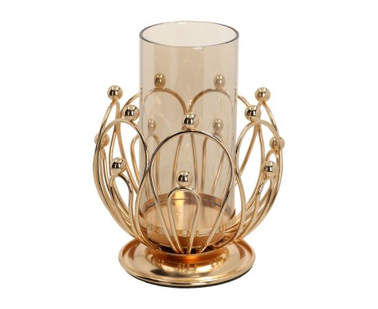 Candlestick LAUDRE D11xH13cm, gold