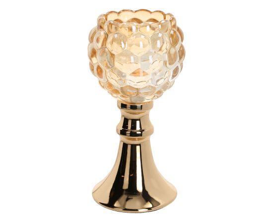 Candlestick LAUDRE D8xH14cm, gold