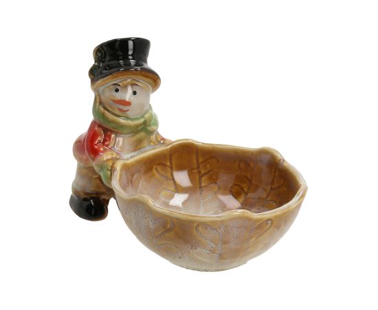 Decoration AMY SNOWMAN 16x10x9.5cm Ziemassvētku dekorācijas