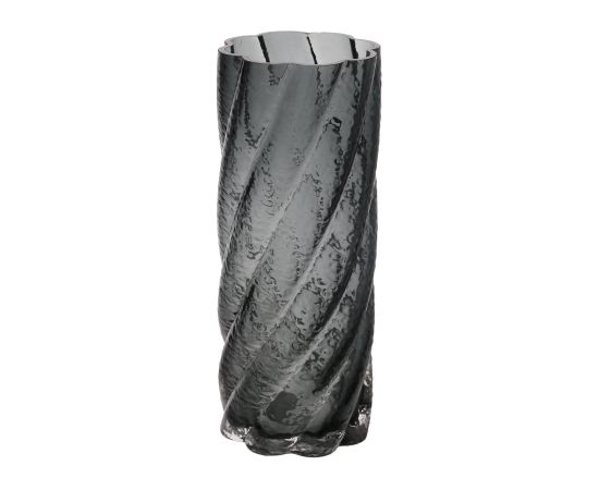 Vase LAURO D10xH25cm, grey glass