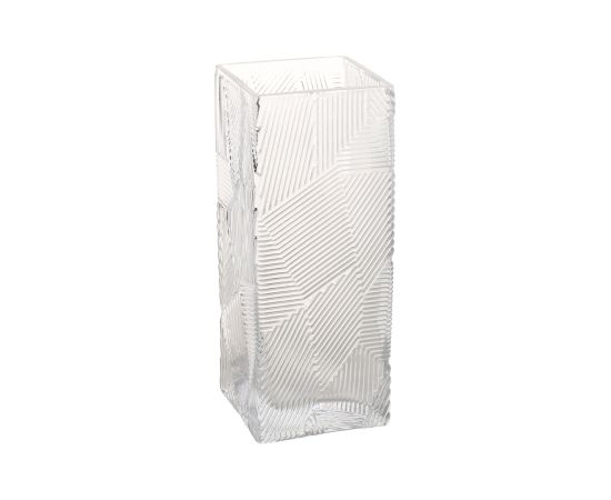 Vase ZANA 10x10xH25cm, transparent glass