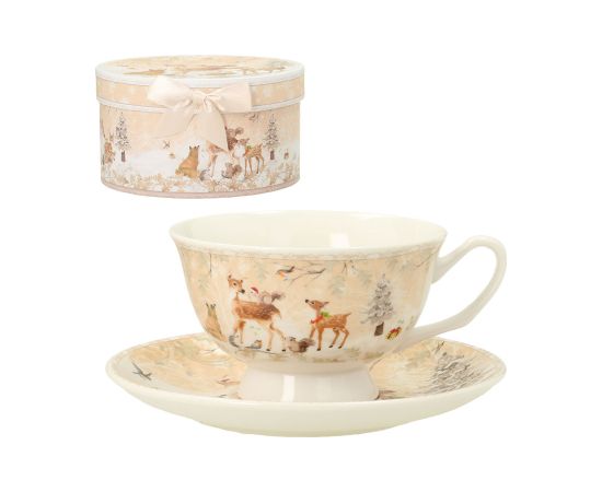 Cup/saucer MIA DEER 180ml in gift box