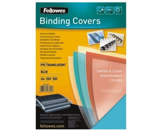 Fellowes Binding cover clear 150 mic A4, 100 pcs