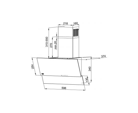 BEKO HCA62320B tvaika nosūcējs